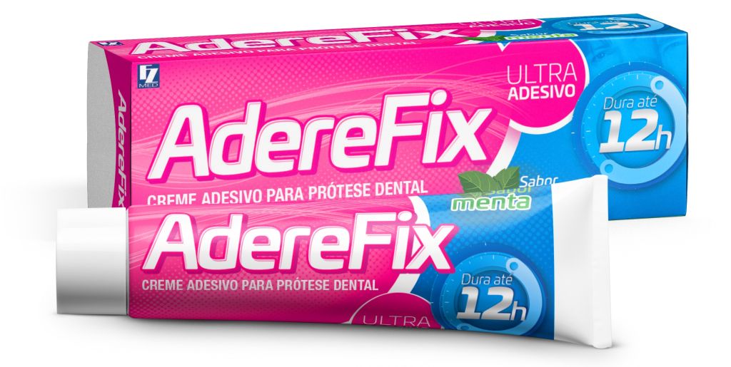 AdereFix mantém prótese dentária no lugar por até 12 horas